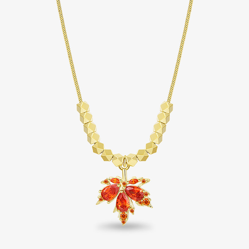 Crimson Maple Necklace