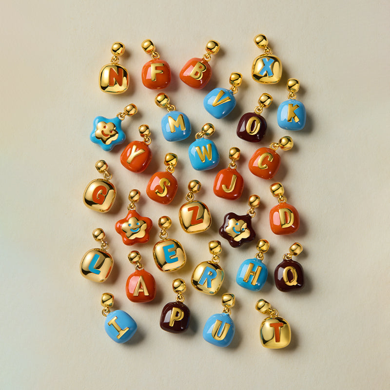 Sculpted Letter Charm