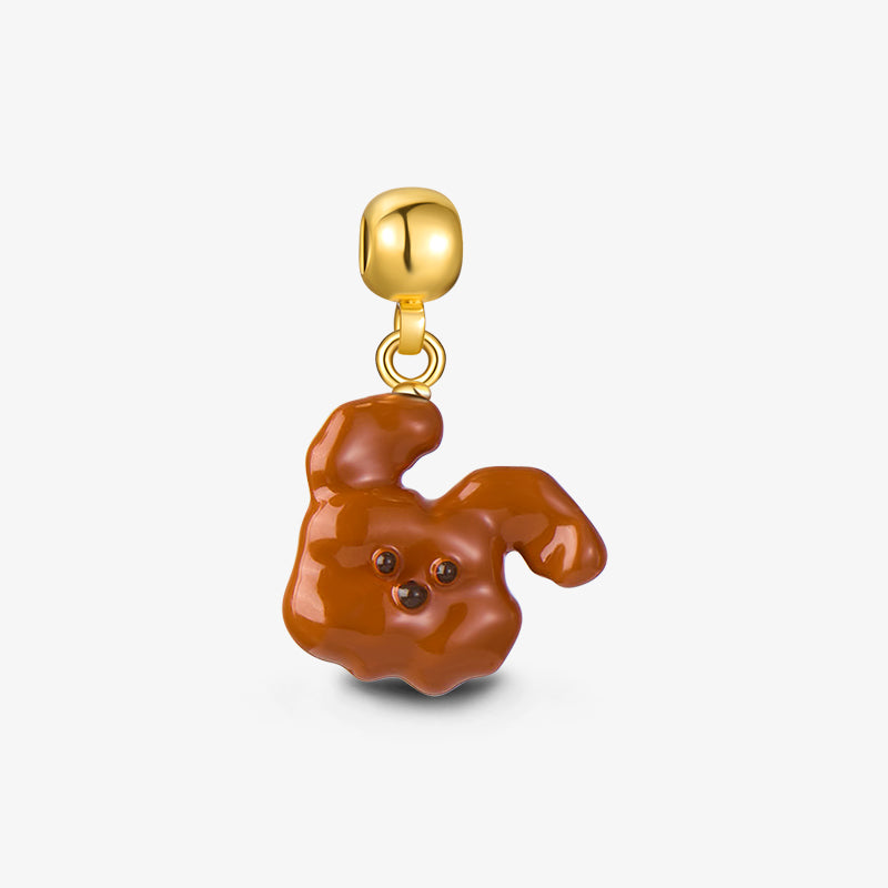 Caramel Teddy Dog Charm