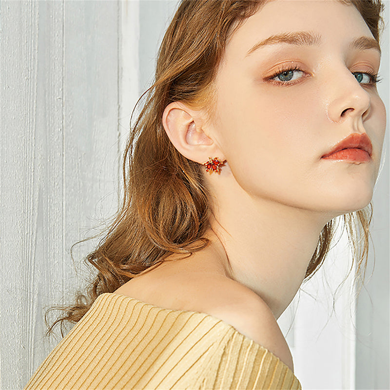 Dainty Maple Leaf Studs