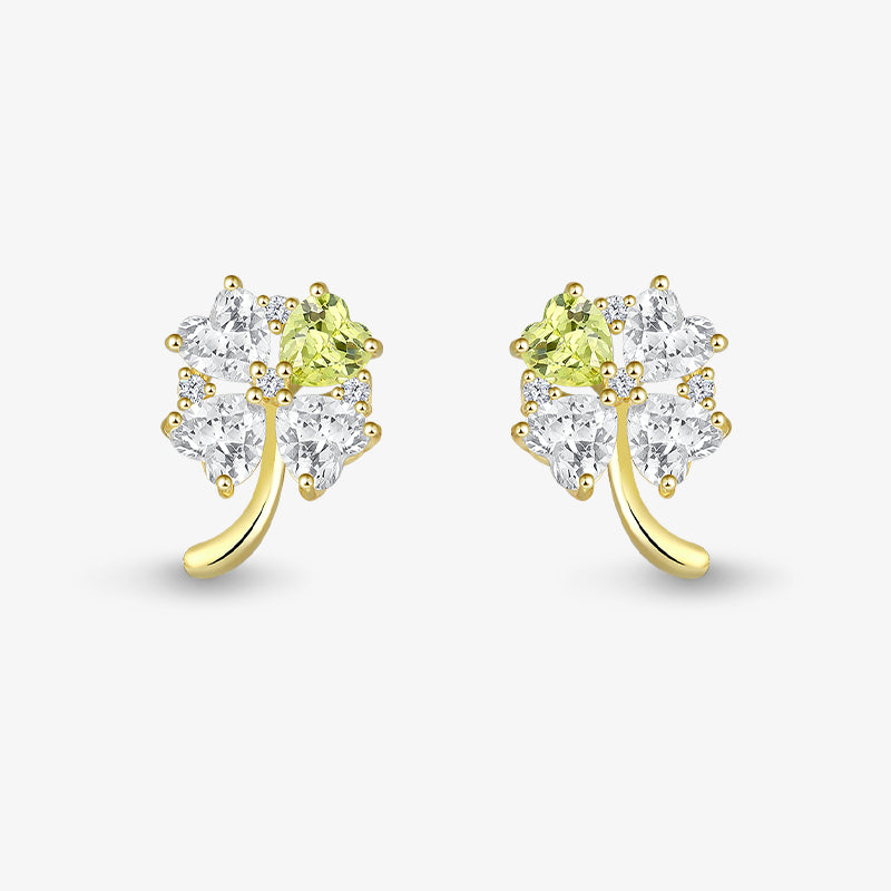 Heart Clover Earrings