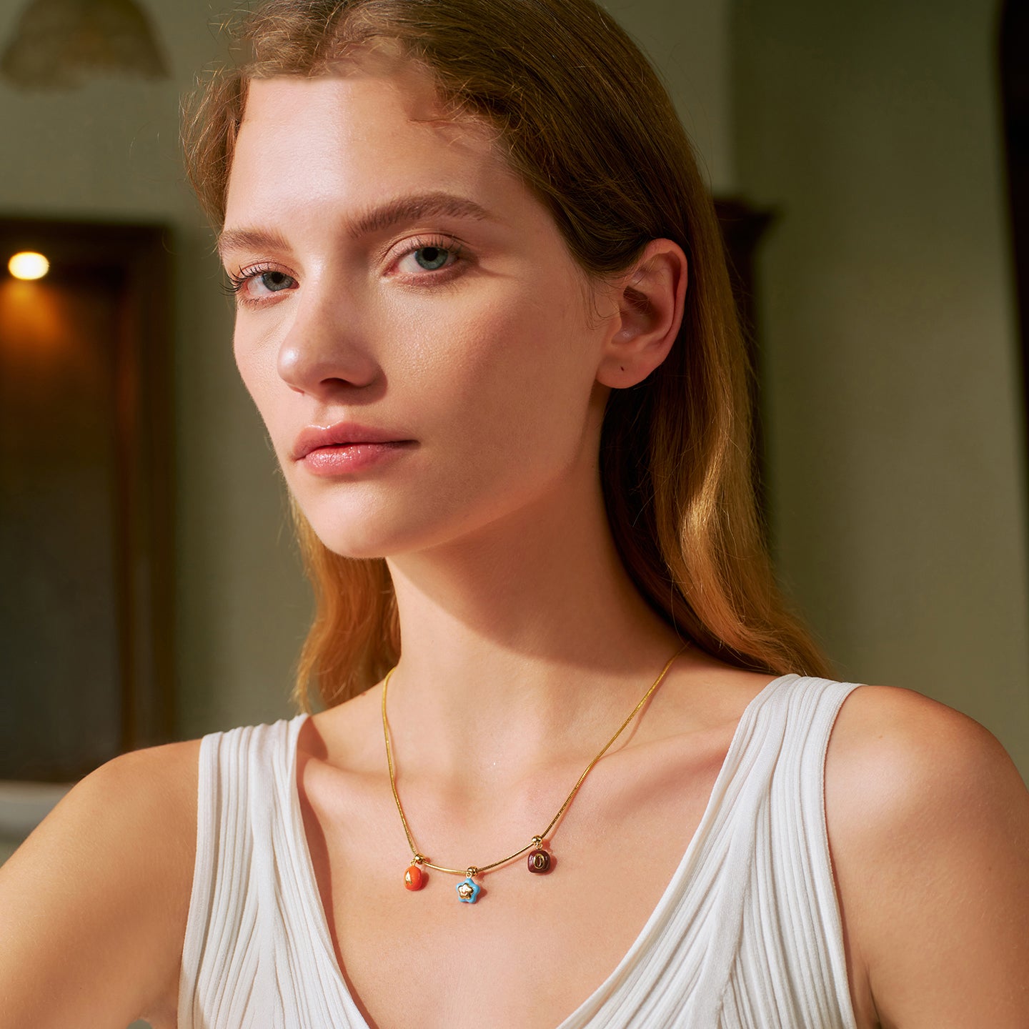 Sculpted Letter Charm