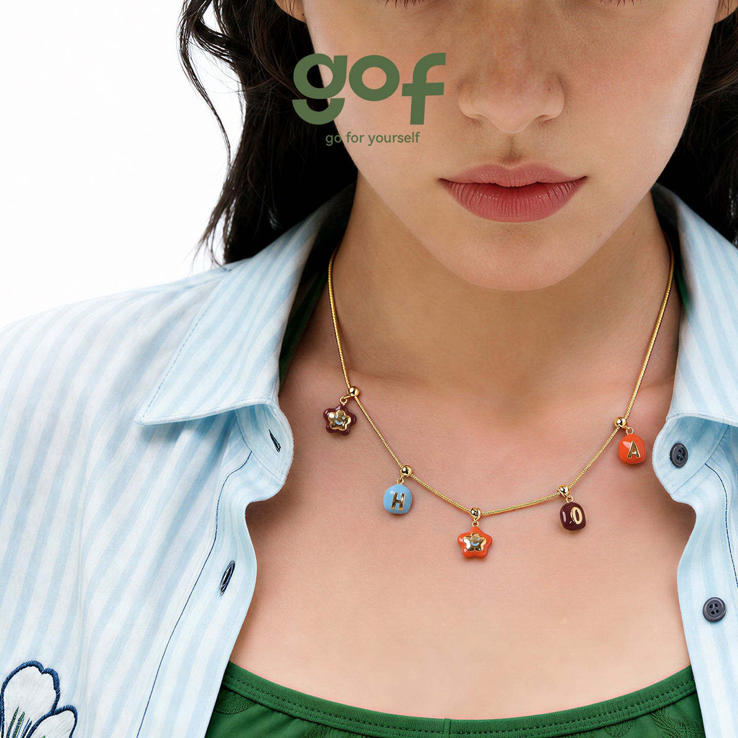 Sculpted Letter Charm