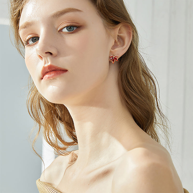 Dainty Maple Leaf Studs