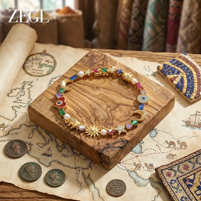 ZEGL 18K Gold Spiritual Manifestation Bracelet | Witchy Energy Alignment Jewelry