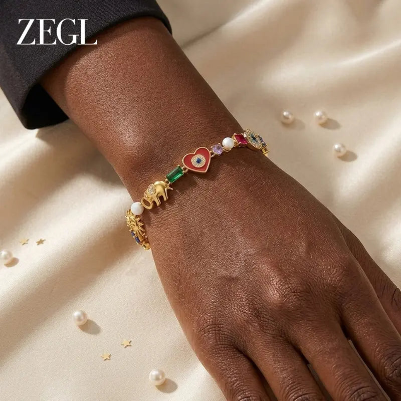 ZEGL 18K Gold Spiritual Manifestation Bracelet | Witchy Energy Alignment Jewelry