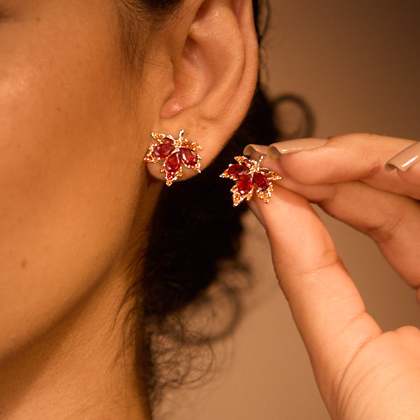 Dainty Maple Leaf Studs