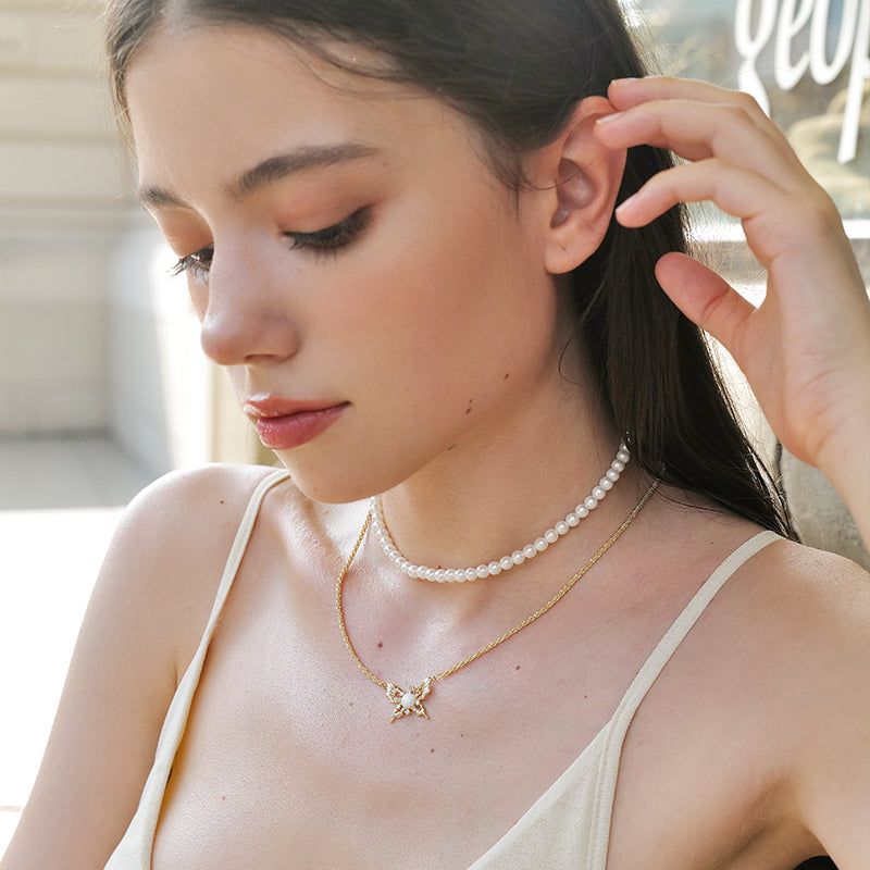 Pearl Sunburst Necklace