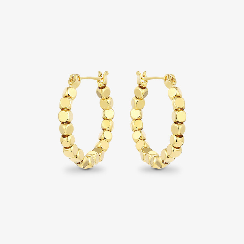 Golden Cube Earrings