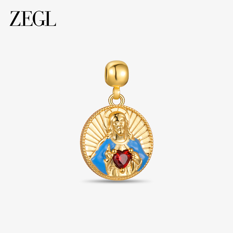 Virgin Mary Jesus Cross & Cathedral DIY Charms
