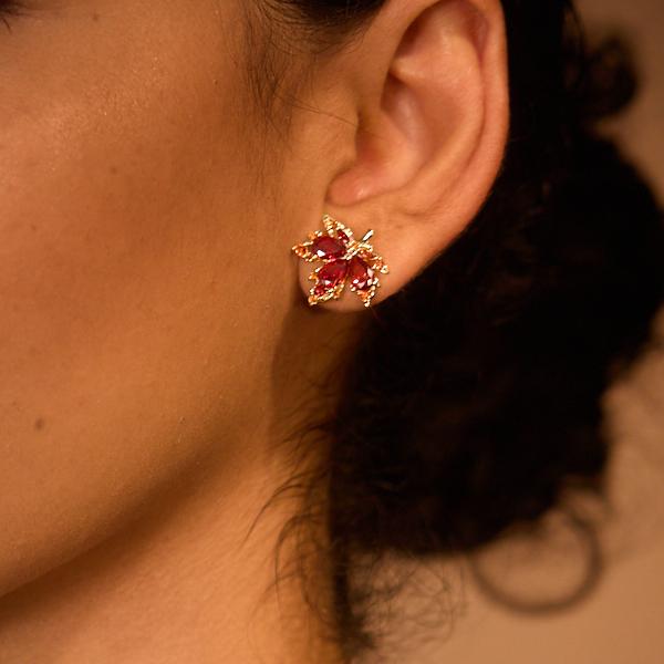Dainty Maple Leaf Studs